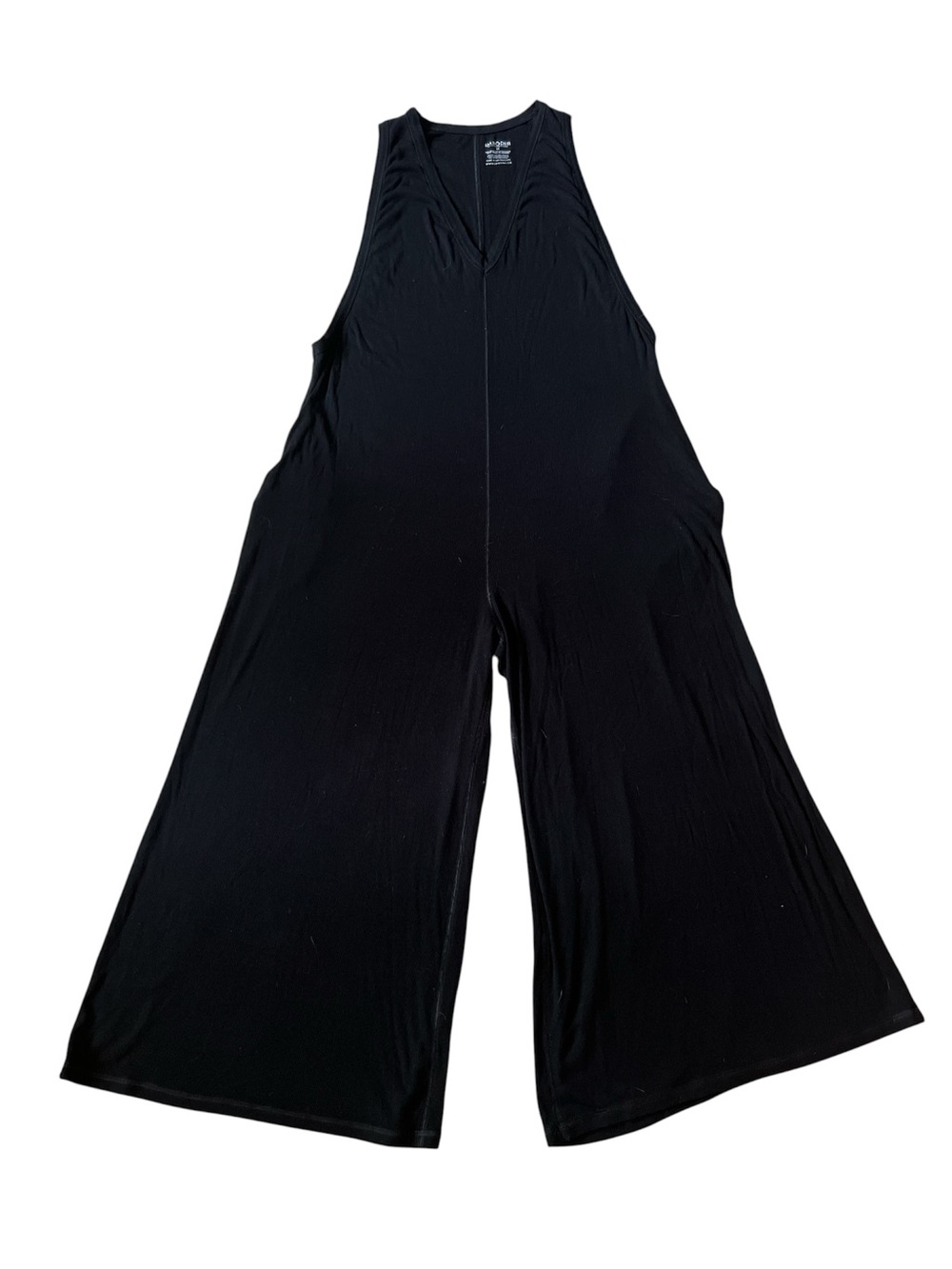 Imbōdhi Black Wide-Leg V-Neck Jumpsuit
